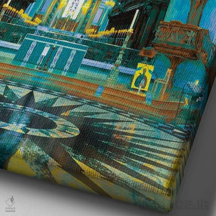 تابلو دکوراتیو تصاویر آتلانتیس اثر نیتن هد - نمای نزدیک بافت بوم