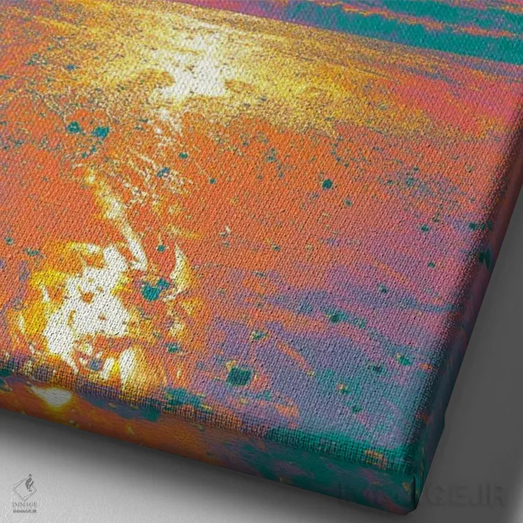 تابلو دکوراتیو امید در افق اثر نیتن هد - نمای نزدیک بافت بوم