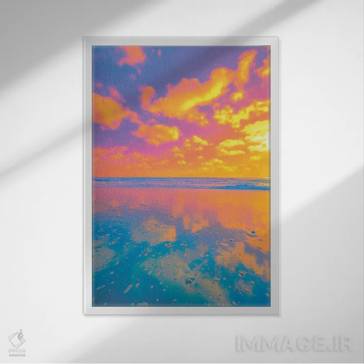 تابلو دکوراتیو شمردن ابرها اثر نیتن هد - نمای قابدار سفید