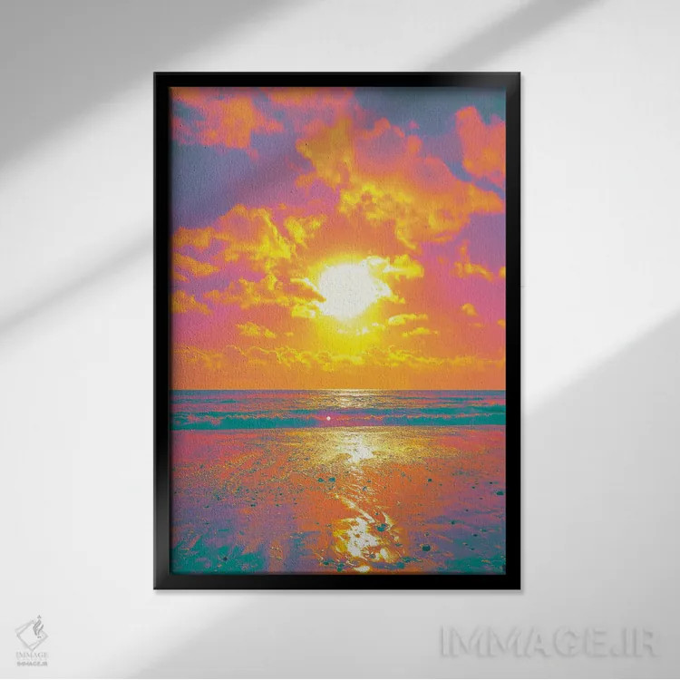 تابلو دکوراتیو امید در افق اثر نیتن هد - نمای قابدار مشکی