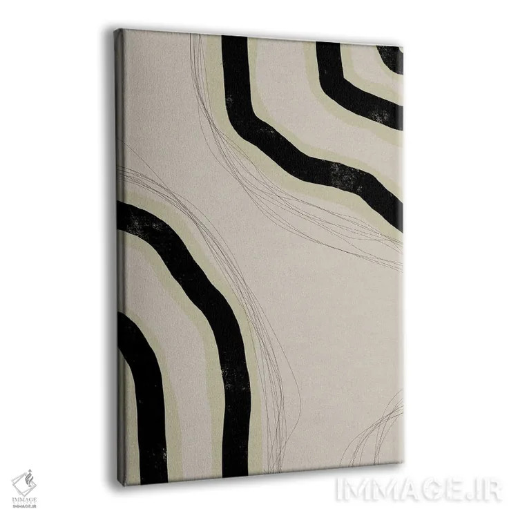 تابلو مینیمال سنگ عاجی ۱ اثر نیکلاس هولمن - نمای پرسپکتیو محصول