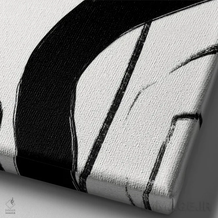 تابلو مینیمال گذرگاه های متقاطع ۱ اثر نیکلاس هولمن - نمای نزدیک بافت بوم