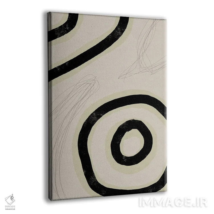 تابلو مینیمال سنگ عاجی ۳ اثر نیکلاس هولمن - نمای پرسپکتیو محصول