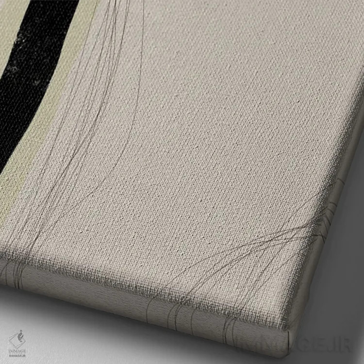 تابلو مینیمال سنگ عاجی ۱ اثر نیکلاس هولمن - نمای نزدیک بافت بوم