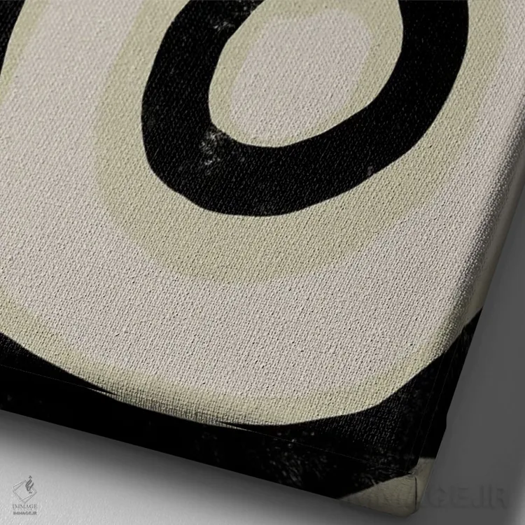 تابلو مینیمال سنگ عاجی ۳ اثر نیکلاس هولمن - نمای نزدیک بافت بوم