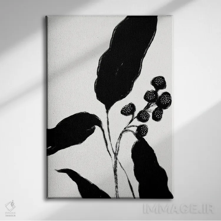 تابلو مینیمال رشد نو ۱ اثر نیکلاس هولمن - نمای روبهرو روی دیوار