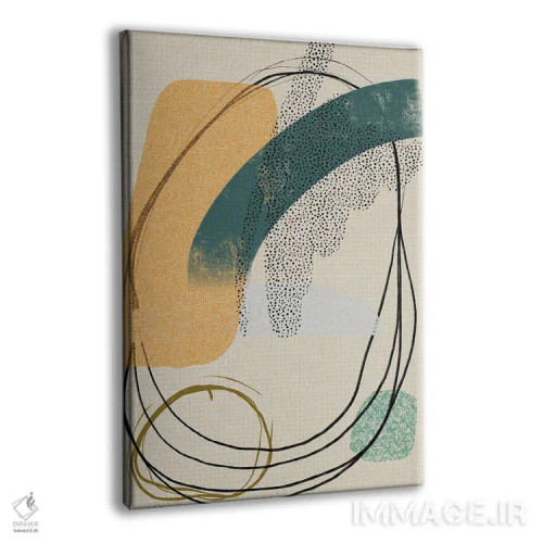 تابلو مینیمال قطره طلایی ۱ اثر نیکلاس هولمن - نمای پرسپکتیو محصول