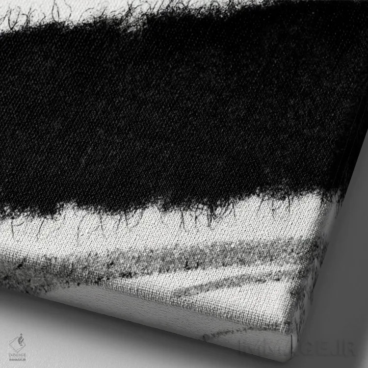 تابلو مینیمال حرکت جارویی ۲ اثر نیکلاس هولمن - نمای نزدیک بافت بوم