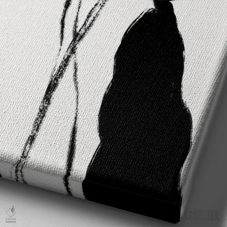 تابلو مینیمال رشد نو ۱ اثر نیکلاس هولمن - نمای نزدیک بافت بوم