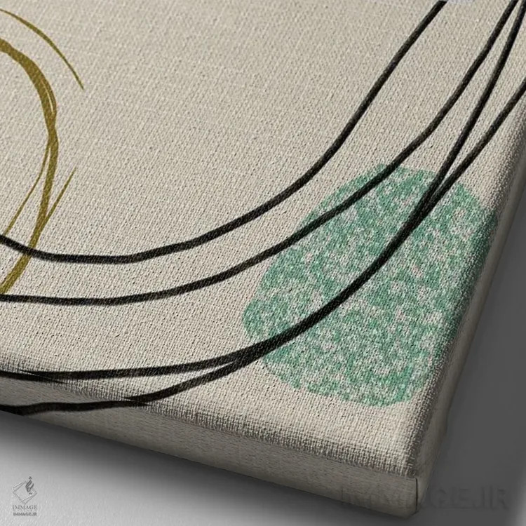 تابلو مینیمال قطره طلایی ۱ اثر نیکلاس هولمن - نمای نزدیک بافت بوم