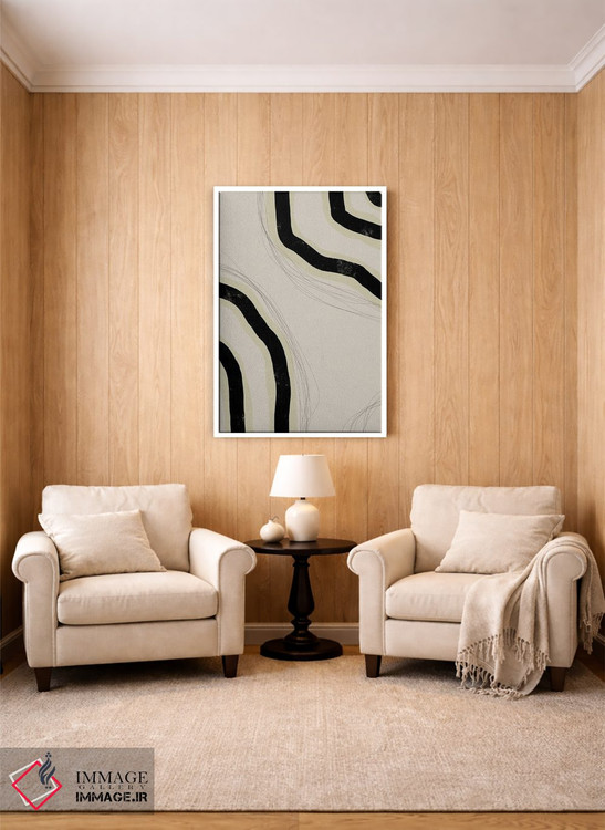 تابلو مینیمال سنگ عاجی ۱ اثر نیکلاس هولمن - D2W