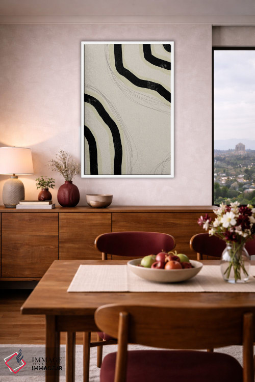 تابلو مینیمال سنگ عاجی ۱ اثر نیکلاس هولمن - D4W