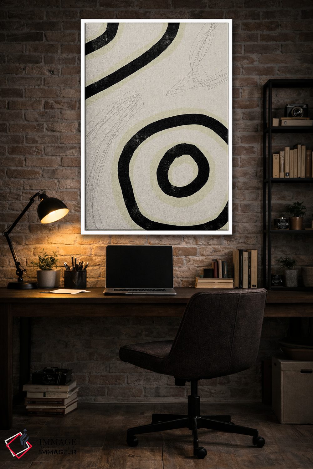 تابلو مینیمال سنگ عاجی ۳ اثر نیکلاس هولمن - D2W