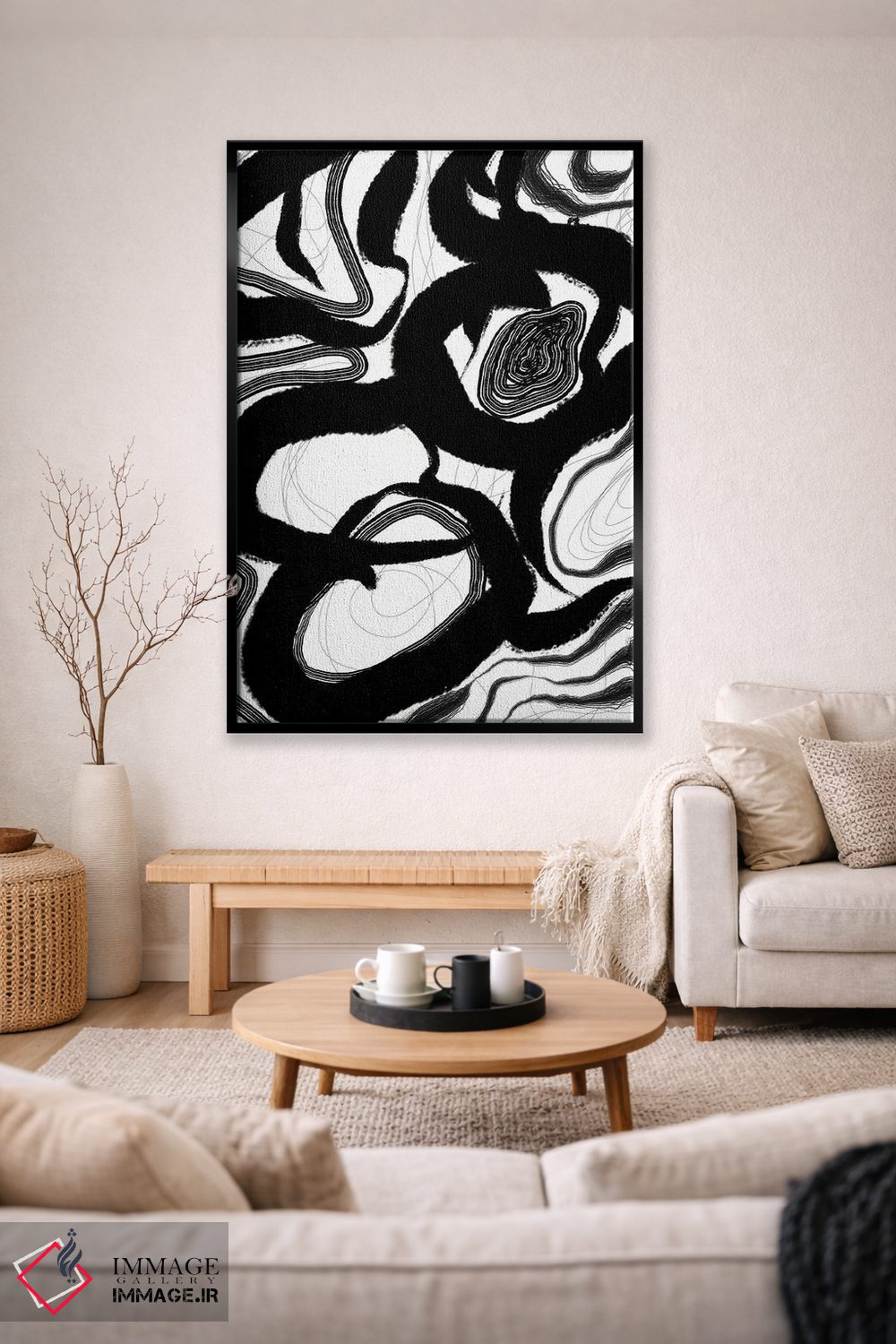 تابلو مینیمال خطوط ظریف ۱ اثر نیکلاس هولمن - D3B