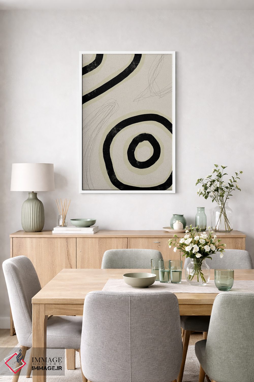 تابلو مینیمال سنگ عاجی ۳ اثر نیکلاس هولمن - D6W