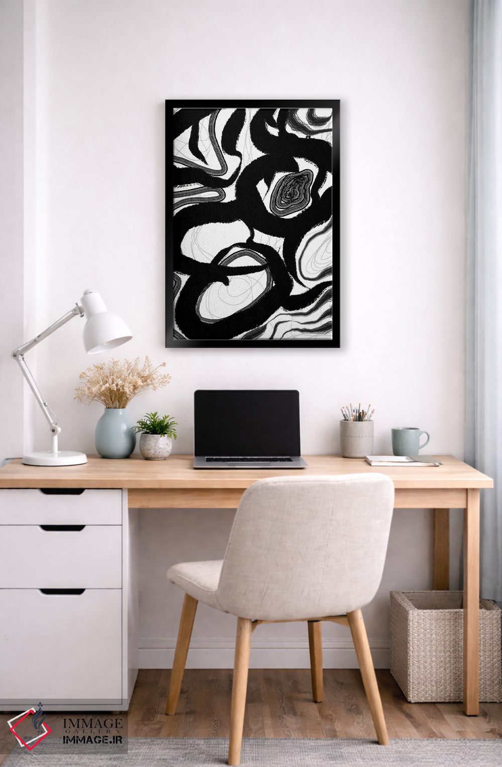 تابلو مینیمال خطوط ظریف ۱ اثر نیکلاس هولمن - D6B