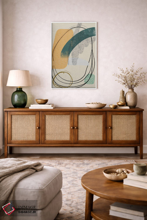 تابلو مینیمال قطره طلایی ۱ اثر نیکلاس هولمن - D3W