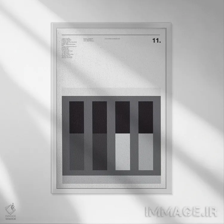 تابلو مینیمال رامونز اثر نیک بارکلی - نمای قابدار سفید