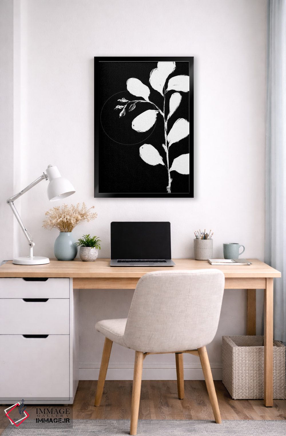 تابلو مینیمال نمای سیلوئت گیاهی ۲ اثر نیکلاس هولمن - D6B