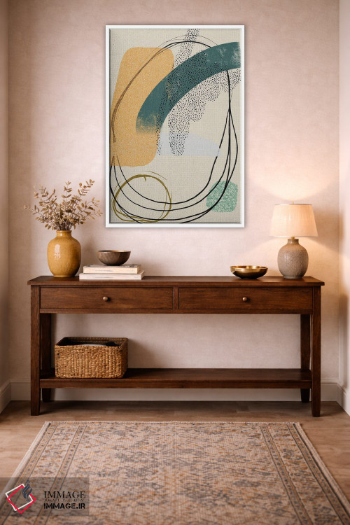 تابلو مینیمال قطره طلایی ۱ اثر نیکلاس هولمن - D4W