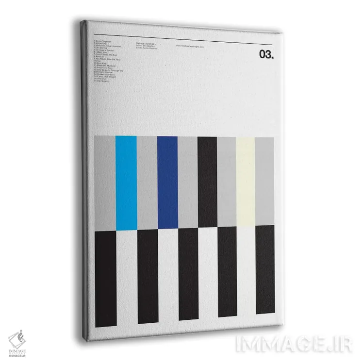 تابلو مینیمال بیتلز اثر نیک بارکلی - نمای پرسپکتیو محصول