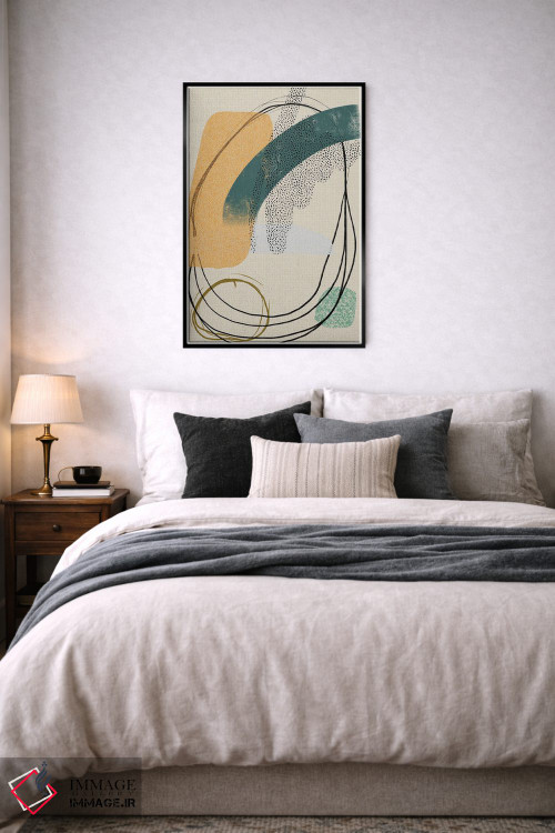 تابلو مینیمال قطره طلایی ۱ اثر نیکلاس هولمن - D6B