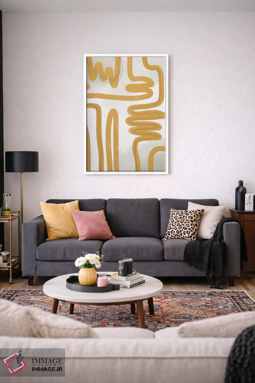 تابلو مینیمال مسیر طلایی ۲ اثر نیکلاس هولمن - D2W