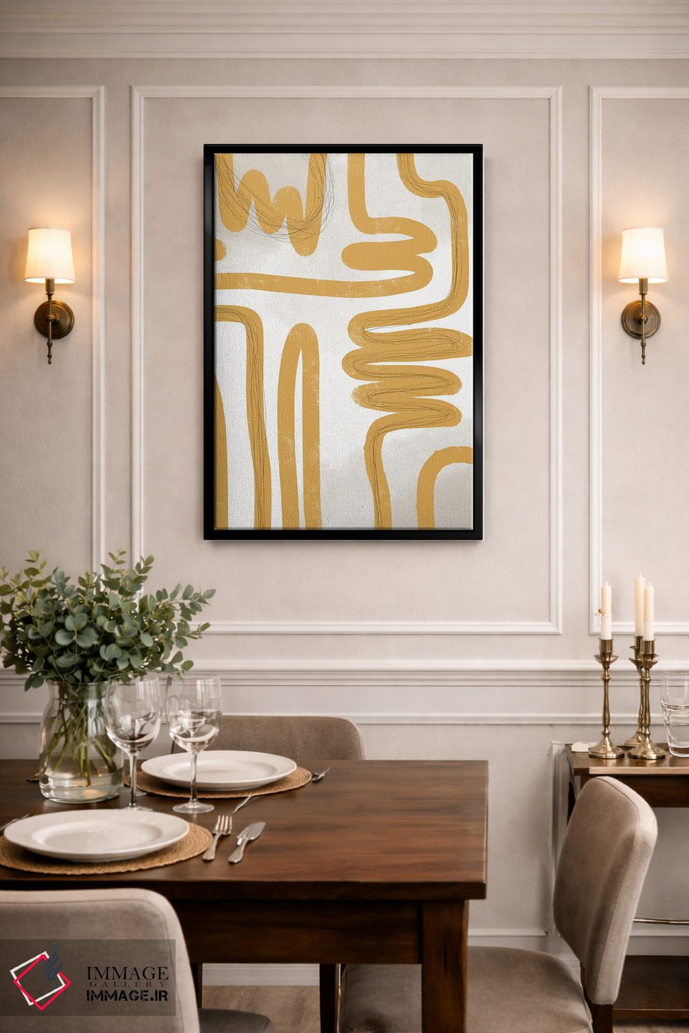 تابلو مینیمال مسیر طلایی ۲ اثر نیکلاس هولمن - D1B