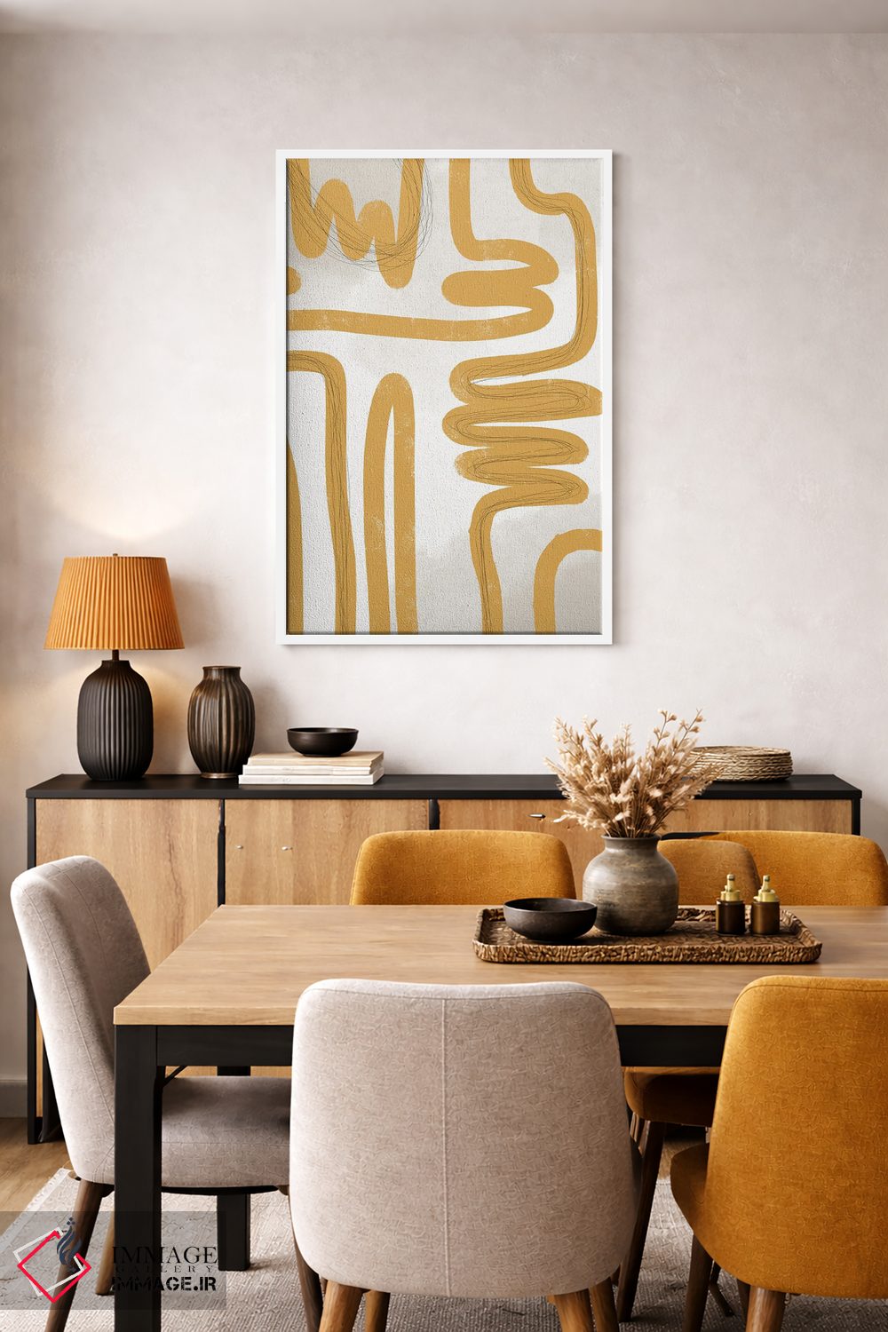 تابلو مینیمال مسیر طلایی ۲ اثر نیکلاس هولمن - D5W