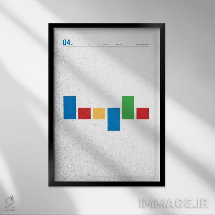 تابلو مینیمال گوگل اثر نیک بارکلی - نمای قابدار مشکی