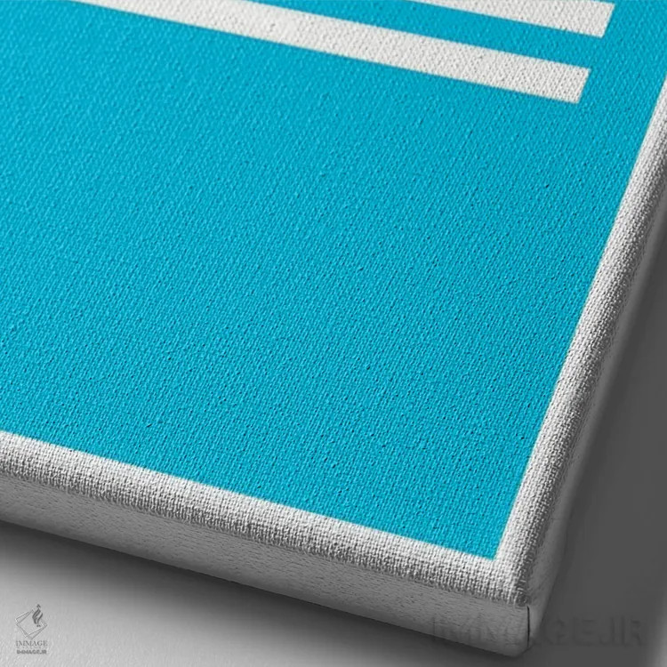 تابلو مینیمال آی بی ام اثر نیک بارکلی - نمای نزدیک بافت بوم