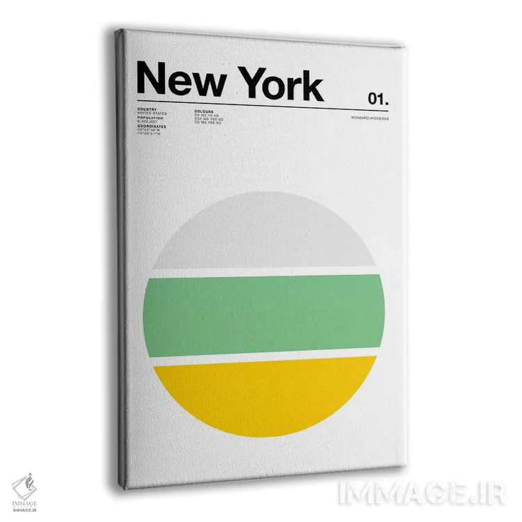 تابلو مینیمال نیویورک اثر نیک بارکلی - نمای پرسپکتیو محصول