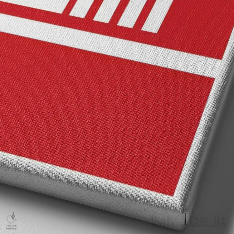 تابلو مینیمال کوکاکولا اثر نیک بارکلی - نمای نزدیک بافت بوم