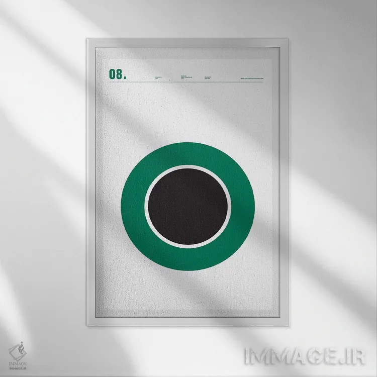 تابلو مینیمال استارباکس اثر نیک بارکلی - نمای قابدار سفید