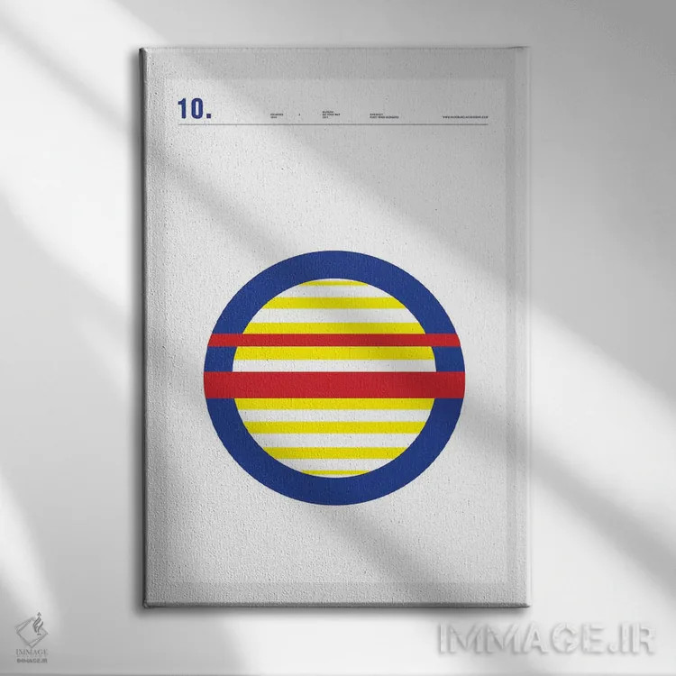 تابلو مینیمال برگر کینگ اثر نیک بارکلی - نمای روبهرو روی دیوار