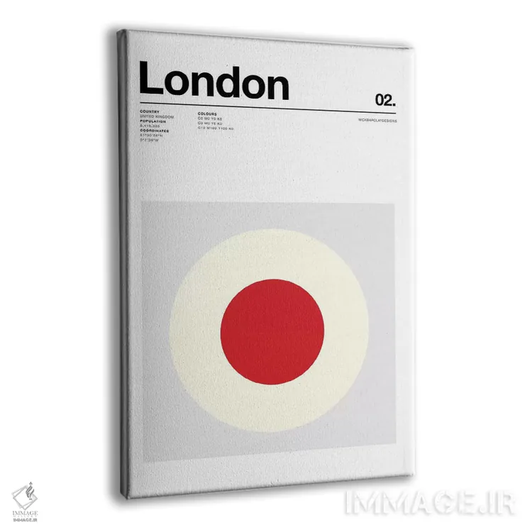 تابلو مینیمال لندن اثر نیک بارکلی - نمای پرسپکتیو محصول
