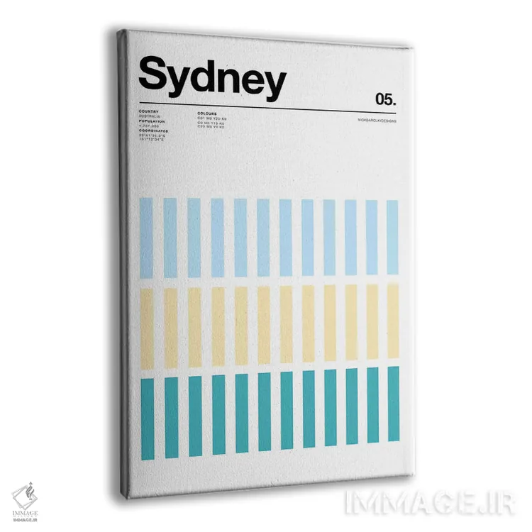 تابلو مینیمال سیدنی اثر نیک بارکلی - نمای پرسپکتیو محصول
