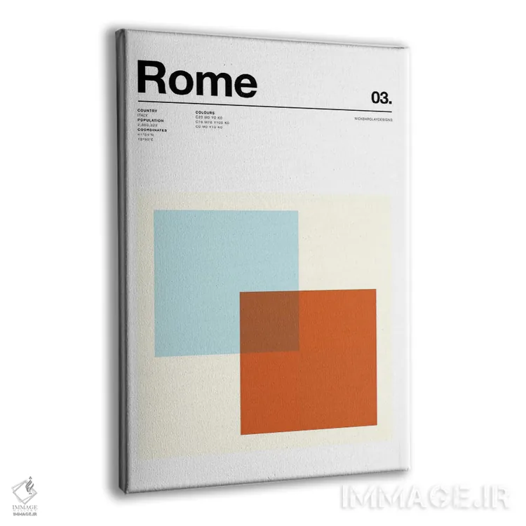 تابلو مینیمال رم اثر نیک بارکلی - نمای پرسپکتیو محصول