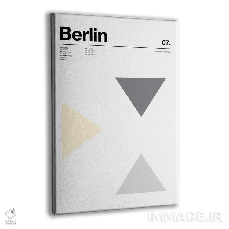 تابلو مینیمال برلین اثر نیک بارکلی - نمای پرسپکتیو محصول