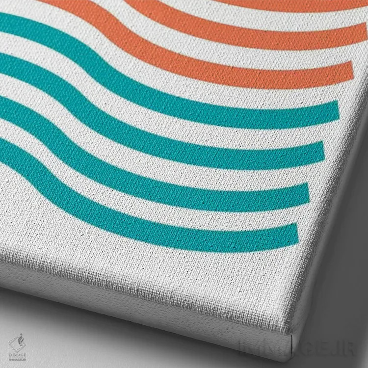 تابلو مینیمال ونیز اثر نیک بارکلی - نمای نزدیک بافت بوم