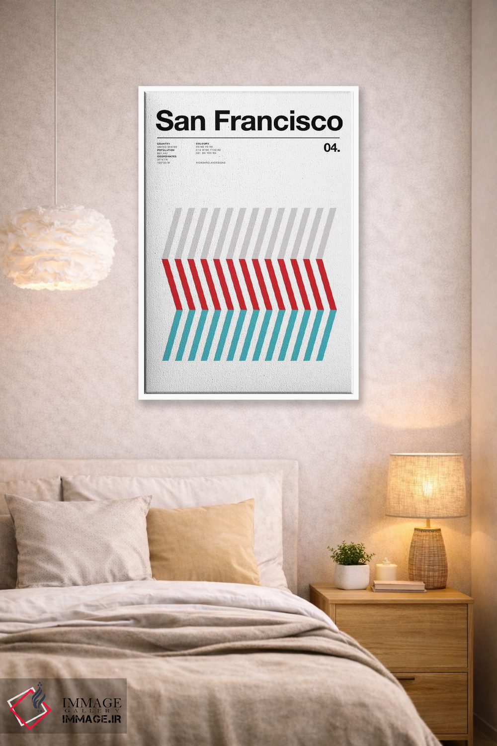 تابلو مینیمال سان فرانسیسکو اثر نیک بارکلی - D1W