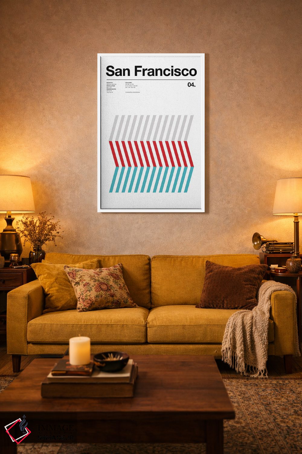 تابلو مینیمال سان فرانسیسکو اثر نیک بارکلی - D4W