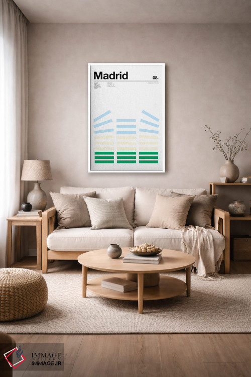 تابلو مینیمال مادرید اثر نیک بارکلی - D3W