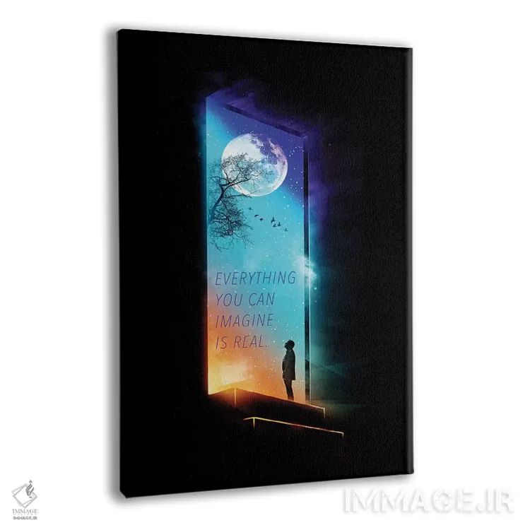 تابلو دکوراتیو هرآنچه تصور کنی واقعی است اثر نایس بلید - نمای پرسپکتیو محصول