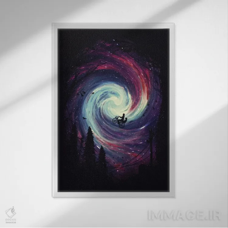 تابلو دکوراتیو زمان ماجراجویی اثر نایس بلید - نمای قابدار سفید