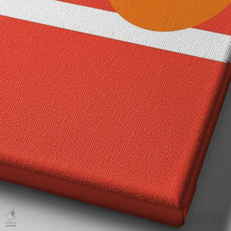 تابلو مینیمال هرست، انگلستان ۱۹۶۶ اثر نیک بارکلی - نمای نزدیک بافت بوم