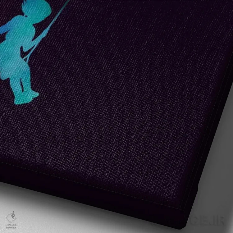 تابلو دکوراتیو رانندگی با هیجان اثر نایس بلید - نمای نزدیک بافت بوم