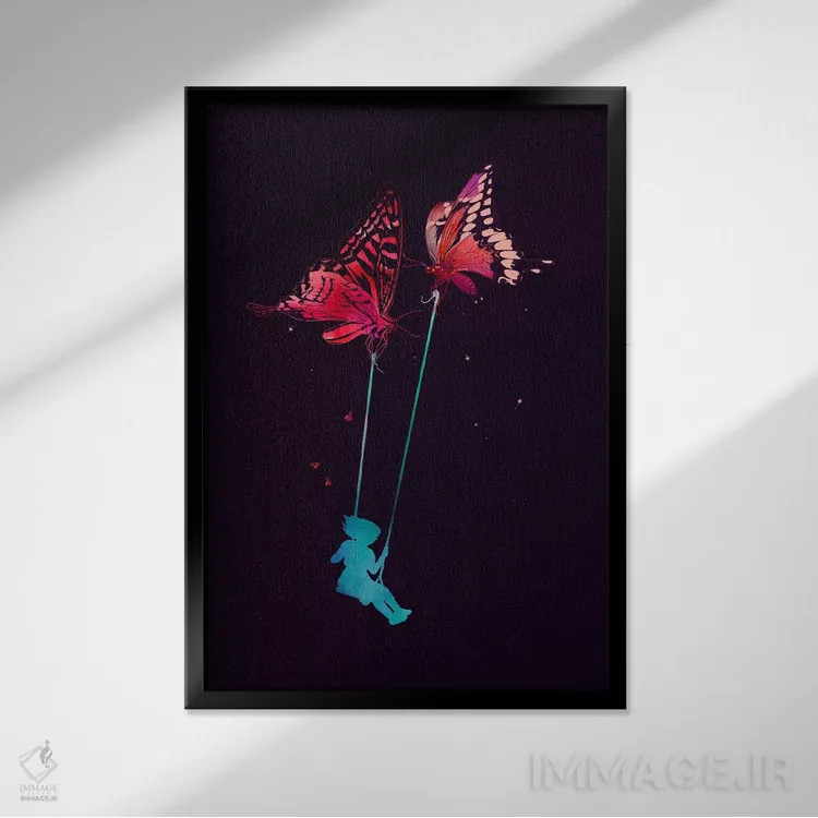 تابلو دکوراتیو رانندگی با هیجان اثر نایس بلید - نمای قابدار مشکی