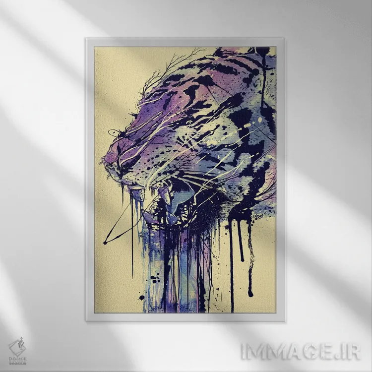 تابلو دکوراتیو بی باک اثر نایس بلید - نمای قابدار سفید