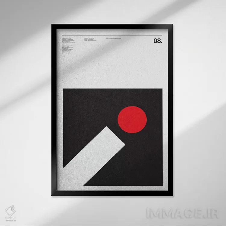 تابلو مینیمال گرین دی اثر نیک بارکلی - نمای قابدار مشکی